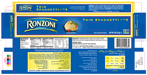 Riviana Foods Inc. Voluntarily Recalls Certain Manufacturing Date And UPC Number Of Ronzoni® Thin Spaghetti Due To Possible Undeclared Egg Allergen